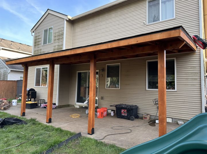 Patio Cover With Asphalt Shingle Roof 13