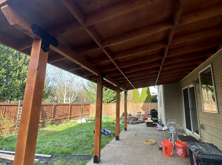 Patio Cover With Asphalt Shingle Roof 14