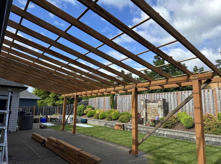 Cedar Patio Cover with Polycarbonate Roof 2