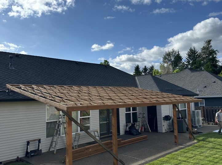Cedar Patio Cover with Polycarbonate Roof 3