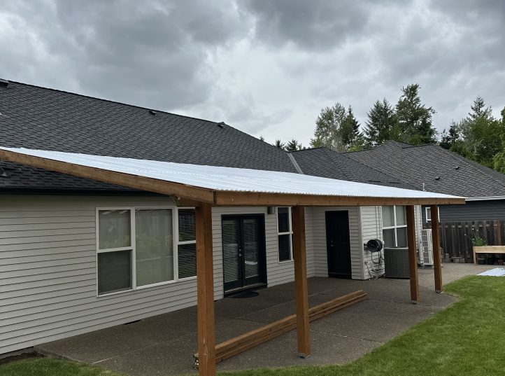 Cedar Patio Cover with Polycarbonate Roof 6