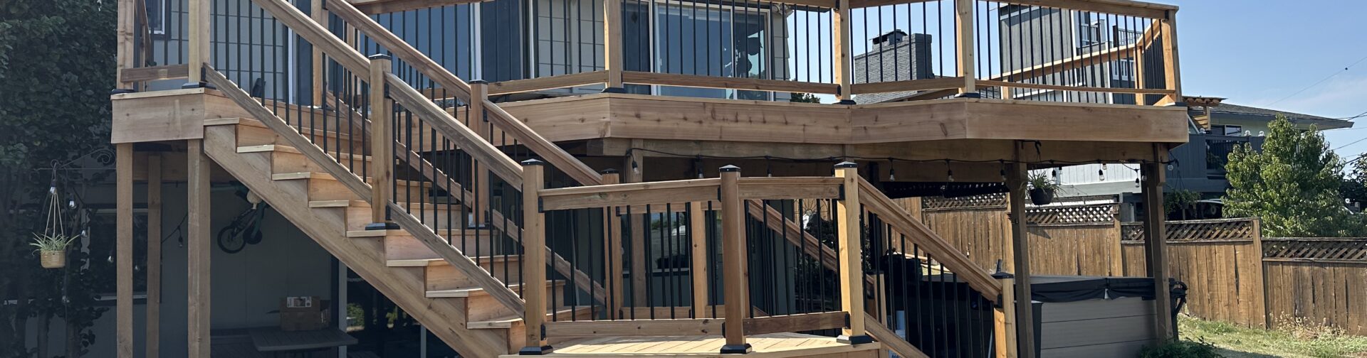 Deck stair case
