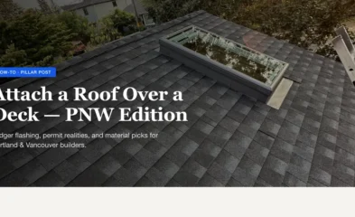 How to Attach a Roof Over a Deck — PNW Edition
